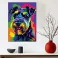 thumbnail image 5 of Standard Schnauzer Dog Canvas Wall Art Poster Prints Colorful Pop Animal Art Wall Decor Dog Picture Artwork Pet Dog Painting Poster for Home Bedroom Living Room Decoration Framed, 5 of 6