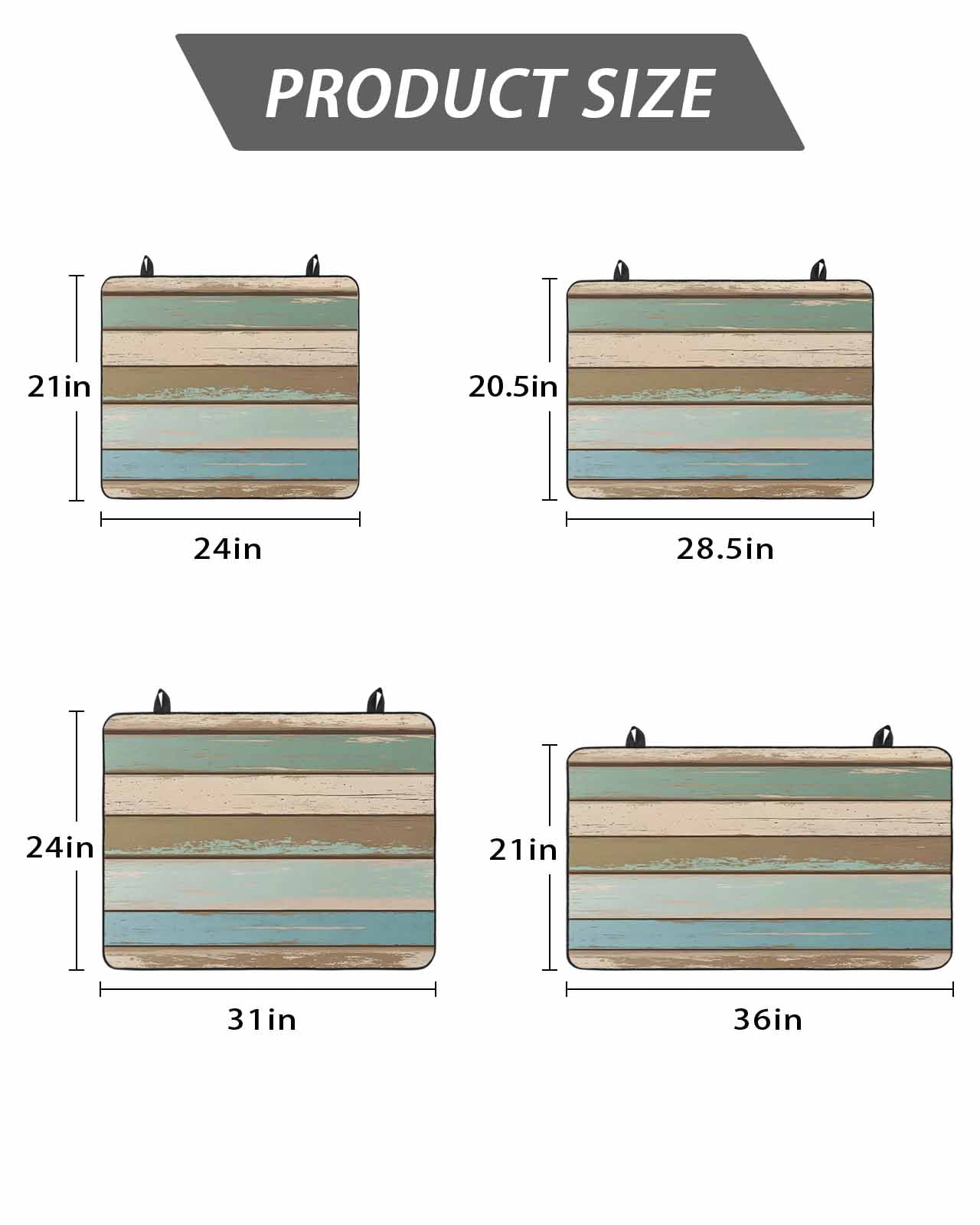 Stove Top Covers for Electric Stove, Green Blue Brown Farmhouse Glass Stovetop Cover Protector, Vintage Wood Induction Cooktop Protector Oven Mat for Kitchen Countertop 24"x21"