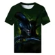 thumbnail image 3 of Summer New Alien Art 3D Print T-shirt For Men Clothing Daily Casual T-shirt Horror Alien Movie Graphic Harajuku Tops Tee Shirts, 3 of 5