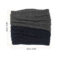 thumbnail image 2 of Unique Bargains Winter Neck Warmer, Men Knitted Neck Gaiter, Dark Gray & Navy Blue, 2 of 7