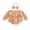 Orange, variant on Loicainy Infant Baby Girls Halloween Bodysuit 3 6 9 12 18 Months Knitted Crocheted Pumpkin Doll Collar Plaid Long Sleeves Romper and Headband