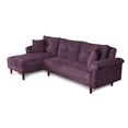 thumbnail image 4 of Sofá Cama Modular Reversible de Velvet Morado Beehive Memory Foam Modelo Aventus Makora, 4 of 8