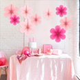 thumbnail image 3 of 18X Juego de Flores de Abanico de Papel Rosa, Decoraciones para Fiestas, Abanicos de Papel, Pompones Florales y Guirnaldas para Bodas, Cumpleaños, 3 of 7