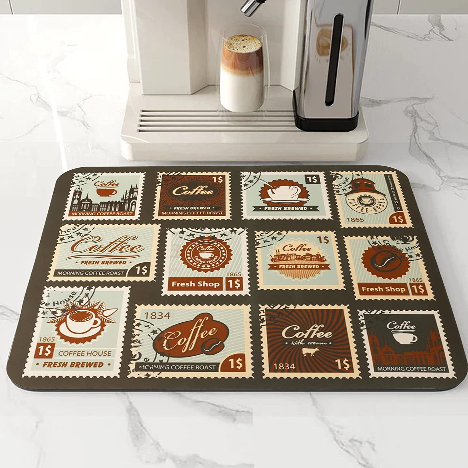 Coffee Dish Drying Mat Coffee Maker Mats For Tabletop Table - Temu