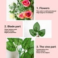 thumbnail image 4 of Fufafayo under $5 Artificial Flower Vine, Spring Summer Wreath with Wildflower Design, Decorative Flower Garland for Indoor Outdoor, Wedding Arch Porch Staircase Decor, 4 of 6