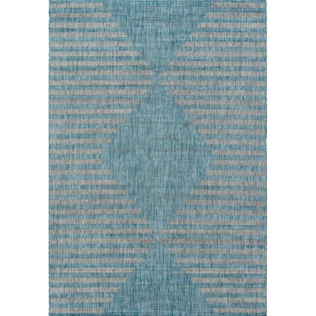Novogratz VILLAVI-07AQA7AAA 7 ft. 10 in. x 10 ft. 10 in. Villa-07 Rectangle Area Rug - Aqua