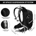 thumbnail image 3 of 20L Hydration Backpack,  Hiking Internal Frame Backpacks with 2L Hydration Water Bladder and Rain Cover for Men, Lightweight Travel Daypack for Cycling,Camping,Ski (black), 3 of 6