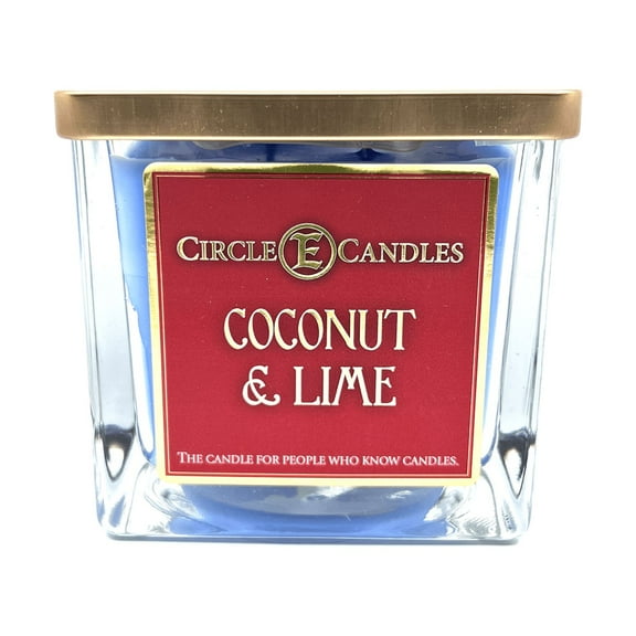 Circle E Candles, Coconut Lime Scent, Small Size Jar Candle, 8oz, 1 Wick