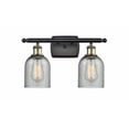 thumbnail image 1 of 516-2W-BAB-G257-LED-Innovations Lighting-Caledonia-7W 2 LED Bath Vanity in Industrial Style-16 Inches Wide by 12 Inches High   Black Antique Brass, 1 of 1