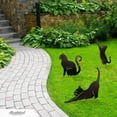 thumbnail image 3 of RealSteel Garden Art Cats 3-Pack – Whimsical Metal Cat Silhouettes for Indoor&nbsp;&&nbsp;Outdoor&nbsp;Decor (Gold), 3 of 11