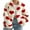 Red, variant on Women's Fleece Sherpa Jacket Heart Print Full Zip Loose Winter Warm Coat Valentine's Day Gifts Winter Outerwear Shermie