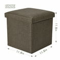 thumbnail image 5 of Folding Storage Ottoman Cube Space-Saving Storage Toy Box Foot Rest Stool Seat 11.8", 5 of 7