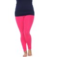 thumbnail image 2 of White Mark Universal PS208-05 Stretch Solid Womens Leggings, Fuchsia - One Size, 2 of 4