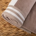 thumbnail image 3 of BNM Cabana Stripes Oversized Beach Towel, 34 x 64, Taupe, 3 of 9