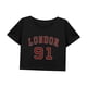 thumbnail image 3 of Camiseta corta informal de verano para mujer, ropa de calle, cuello redondo, para viajes, caminatas en la playa L, 3 of 7