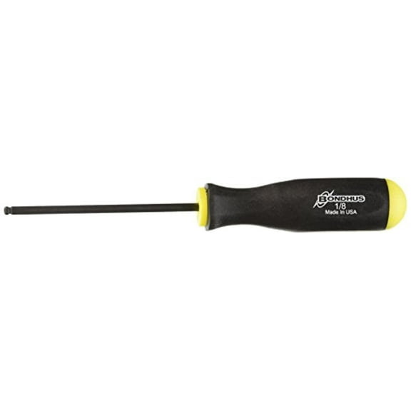 1/8" Hex (Allen) Prohold® Tip Ball End Screwdriver, Protanium® High Torque Steel With Proguard™ Finish, 6.6" Long - Bondhus® USA
