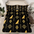 thumbnail image 2 of Feelyou Tribal Wolf Adult Twin Sheet Sets, Bohemian Western Aztec Bedding, 3-Piece, 2 of 7