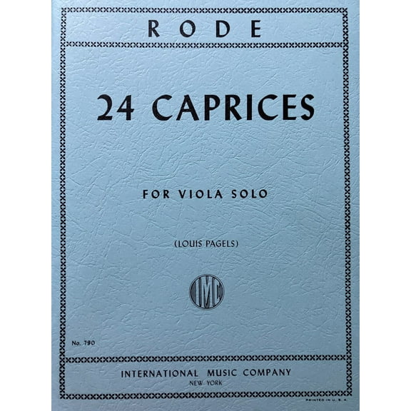 Rode: 24 Caprices - Viola (IMC # 790)