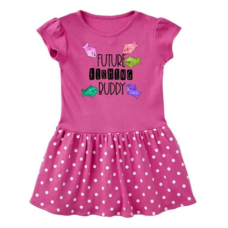 

Inktastic Future Fishing Buddy with Colorful Fish Gift Baby Girl Dress