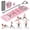 Style B-Pink, variant on Rican Pilates Reformer Board with Resistance Bands, Portable Pilates Board Ab Machine, Full Body Workout for Home, LED Timer & Calorie Display Ab Core Strengthener Trainer