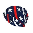 thumbnail image 3 of Kll Patriotic Star Pattern Winter Fall Beanie Knit Hats For Men & Women - Warm & Soft Stylish Toboggan Caps For Cold Weather, 3 of 9
