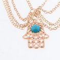 thumbnail image 2 of Cinta para la cabeza Hamsa Hand of Fatima Turquoise Tassel Chain, 2 of 7