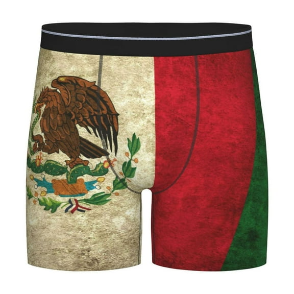 Men Mexico-Mexican Boxer Briefs Moisture Wicking Funny Boxer Shorts