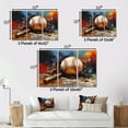 thumbnail image 4 of Designart "Baseball composition II" Sports Metal Wall Décor Set, 4 of 5