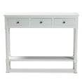 thumbnail image 2 of Baxton Studio Calvin Classic And Traditional French Farmhouse White Finished Wood 3-Drawer Entryway Console Table, 2 of 9