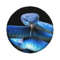 thumbnail image 2 of Balery Blue Viper Snaketire Cover Waterproof Dust-Proof, Universal Spare Wheel Tire Cover For Trailer, Rv, Suv Truck And Vehicle Camper Accessories-14 Inch, 2 of 9