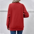 thumbnail image 5 of FAIWAD Women's Casual Round Neck Sweatshirts with Pockets Long Sleeve Solid Color Loose Pullovers Top, 5 of 5