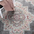 thumbnail image 6 of SAFAVIEH Phoenix Jepson Medallion Area Rug, Grey/Ivory, 6'7" x 6'7" Square, 6 of 8