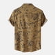 thumbnail image 3 of Camisas Y Playeras Playa Turn-Down Sleeve Sun Camisa de hombre Estampado de camisa casual corta Camisas de hombre (Khaki, 3XL), 3 of 7