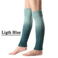 thumbnail image 3 of ManxiVoo Leg Warmers Womens Leg Warmers Knitted Leg Warmers Gradient Boot Socks Knee High Foot Cover Winter Sock Light Blue One Size, 3 of 5