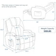 Danrelax Massage Recliner Chair, PU Leather Ergonomic Lounge, Vibrating