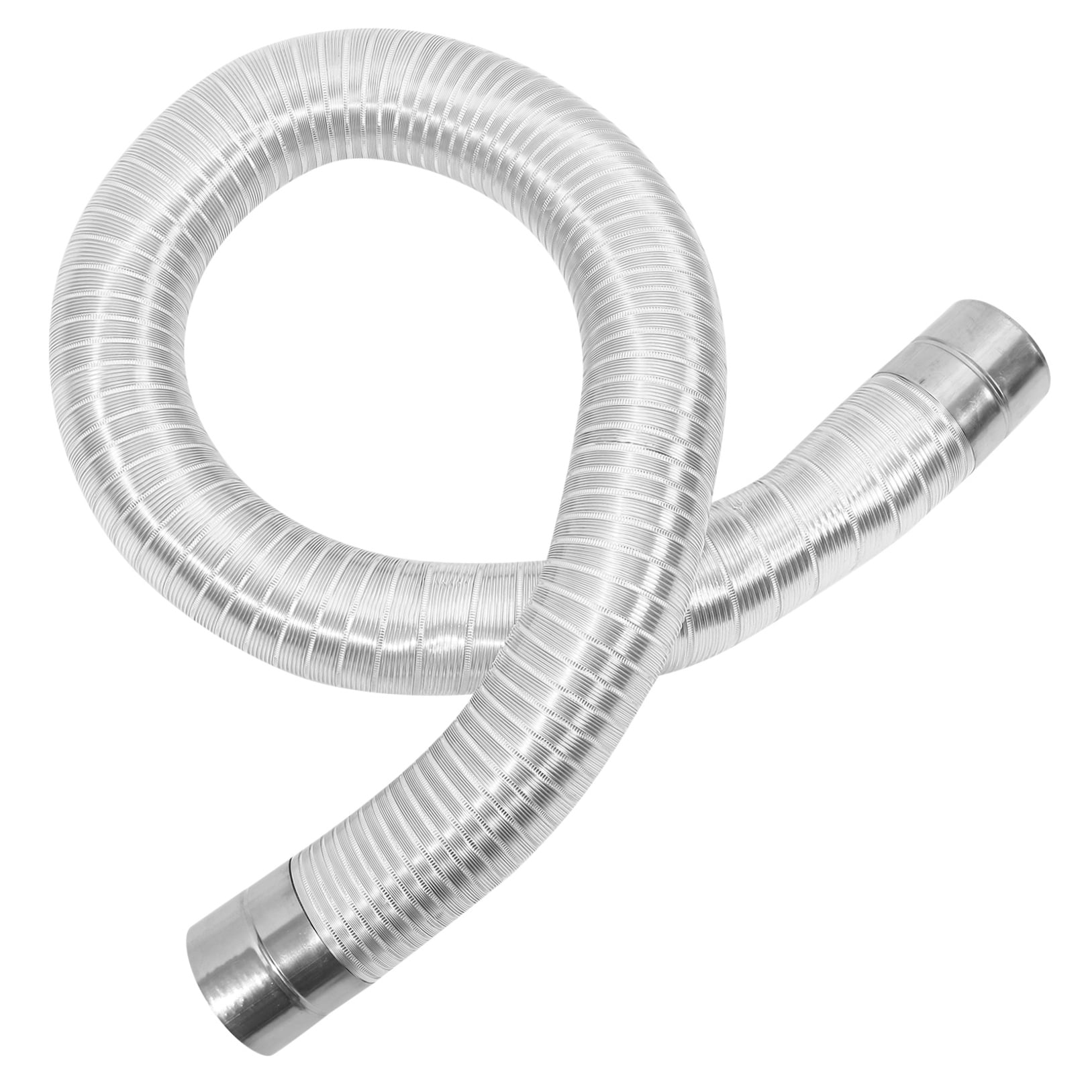 Supvox Flexible Aluminum Dryer Vent Hose Telescopic Plated Silver Duct for Home Ventilation