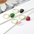 thumbnail image 4 of Fashion Multicolor Heart shaped Crystal Earrings Pendant Light Luxury Creative Earrings, 4 of 4