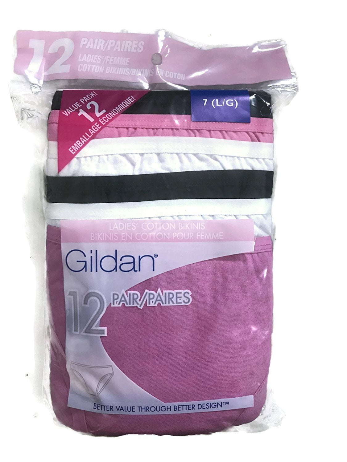 6 Pairs Slip Gildan Femme Microfiber Brief Underwear