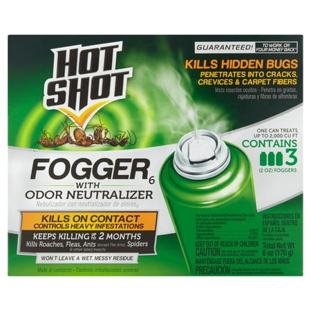 Hot Shot Fogger With Odor Neutralizer, Aerosol, (Best Bug Bomb For Fleas And Spiders)