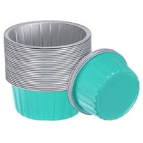 Green Blue Cupcake Cups, 50pcs 66x36x85mm Aluminum Foil Standard Cupcake Liners