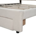 thumbnail image 6 of Queen Bed Frame with Storage Drawer,Wooden Queen Size Bed Frame w/LED Lights and USB Ports,for Bedroom,Guest Room,83.5"x62.2"x41.9",Beige, 6 of 8