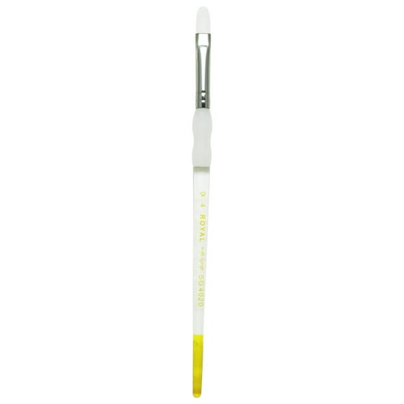 SG4020 Series | Soft-Grip™ Standard Handle White Taklon Filbert Brush