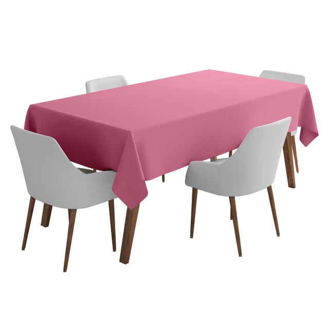 Vargottam Indoor/OutdoorTablecloth58 x 58" InchSquareTablecloth Waterproof PatioTableCloths, Spring/SummerTableCoversfor Backyard CircularTable/BBQs/Picnic -Rose Pink