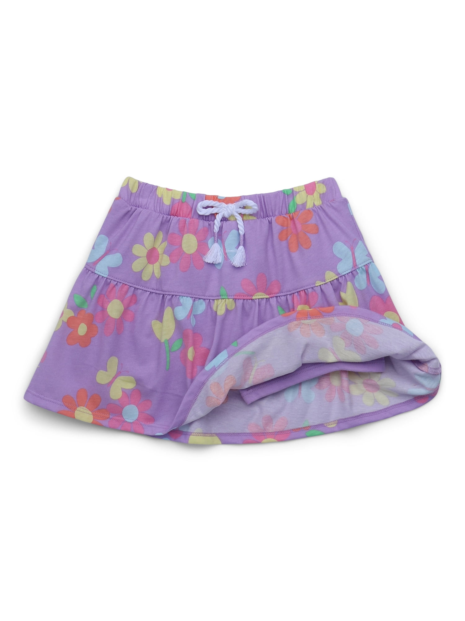 365 Kids by Garanimals Girls Print Tiered Scooter Skirt, Sizes 4-10