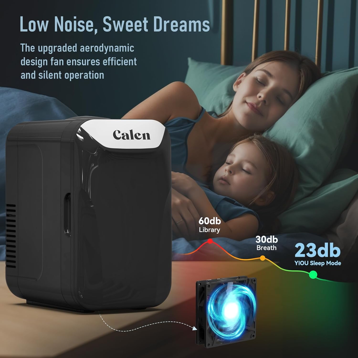 Fridge with 2 Bottles, 6L/8 Cans, 110V AC/12V  Portable Refrigerator for Bedroom, Office, Dorm, Car