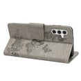 thumbnail image 5 of SaniMore for Samsung Galaxy A54 5G Case with Wrist Strap, Butterfly Embossed Magnetic Card Slot & Cash Bag Shockproof PU Leather Flip Folding Wallet Kickstand for Samsung A54 5G, Gray, 5 of 7