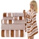 thumbnail image 5 of Juego de 8 Toallas de Terciopelo de Rayas Anchas, Toallitas de Baño Absorbentes, Juego de Toallitas para Adultos, 5 of 7