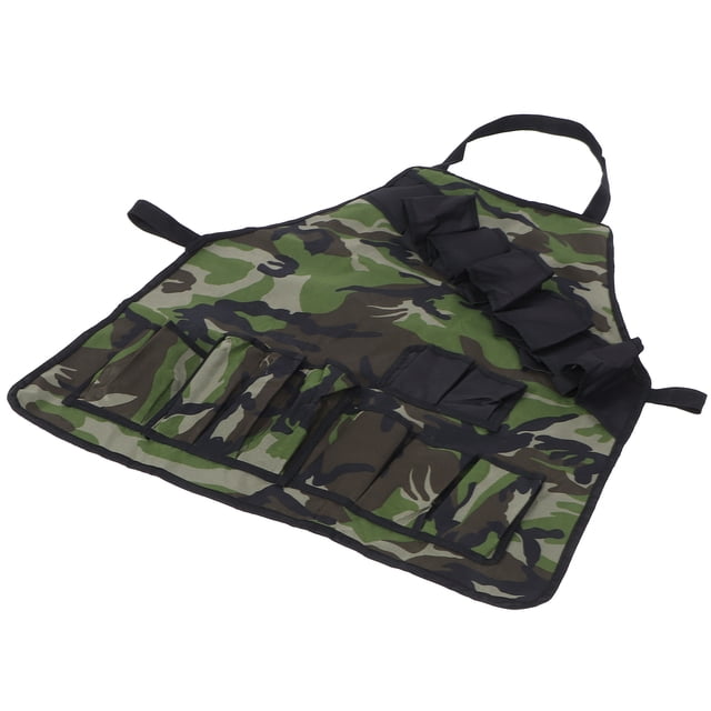 BBQ Accessory,Multi-Pockets Apron 600D Oxford Garden Apron Picnic Apron Time-Tested Durability