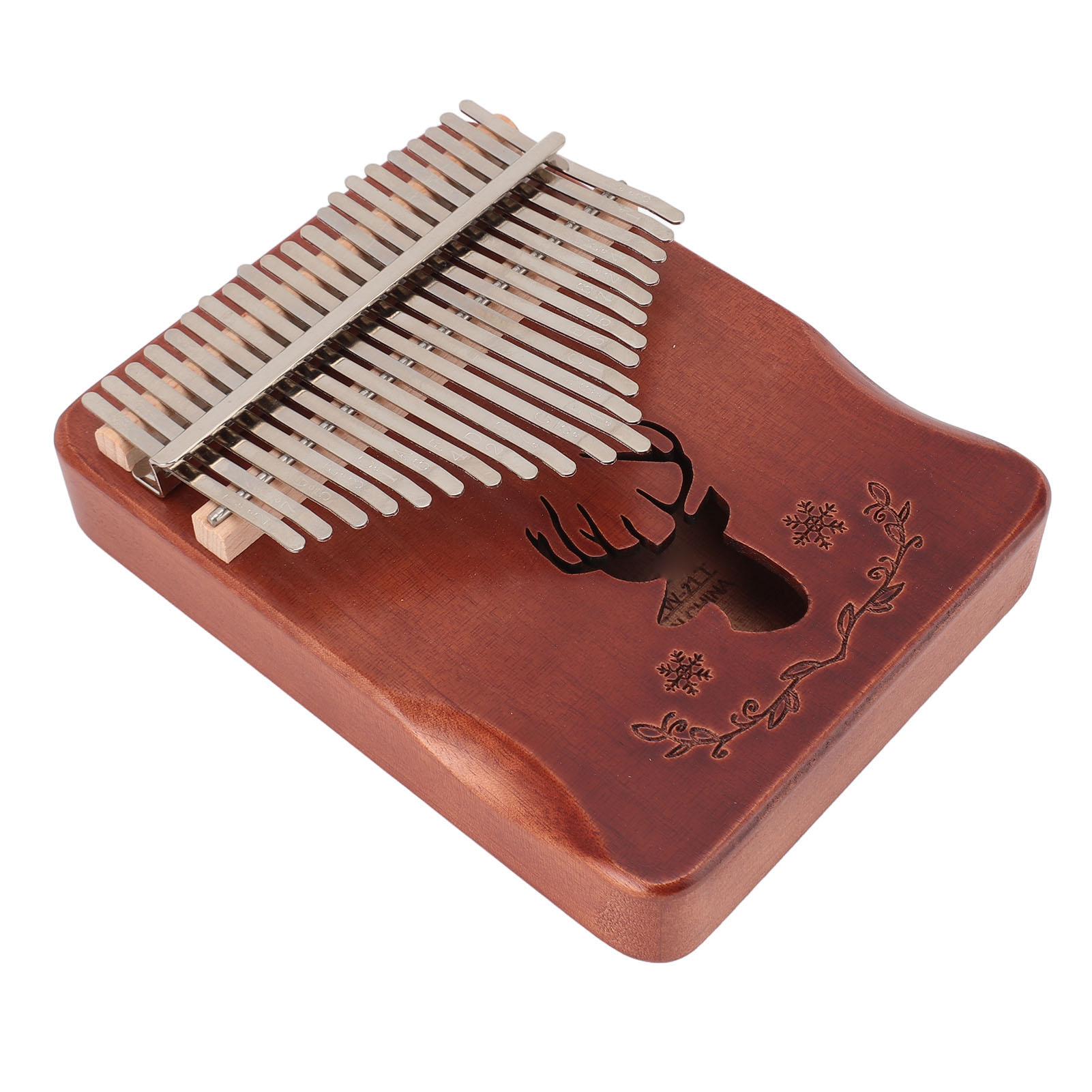 21 Keys Kalimba Thumb Piano, Portable Musical Single Board Thumb Piano Instruments with Finger Protectors Suitable for Professional Music Lovers