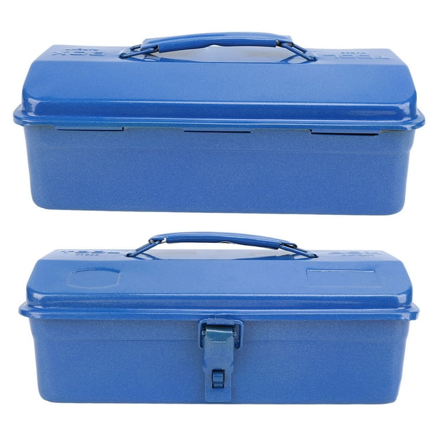 Coffre à Outils Bleu, Structure en Métal à Forte Capacité de Charge, Organisateur de Rangement d'Outils Portable, Compact et Facile à Transporter, Design au Style Unique, Ranger des Outils à l'Atelier, au Garage, en Voiture Ou au Travail